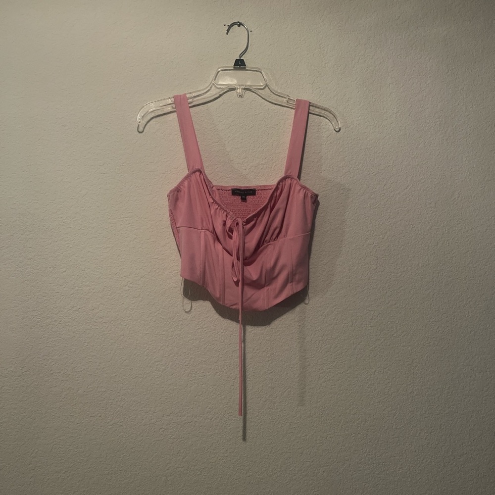 KENDALL&KYLIE PINK CORSET CROP TOP